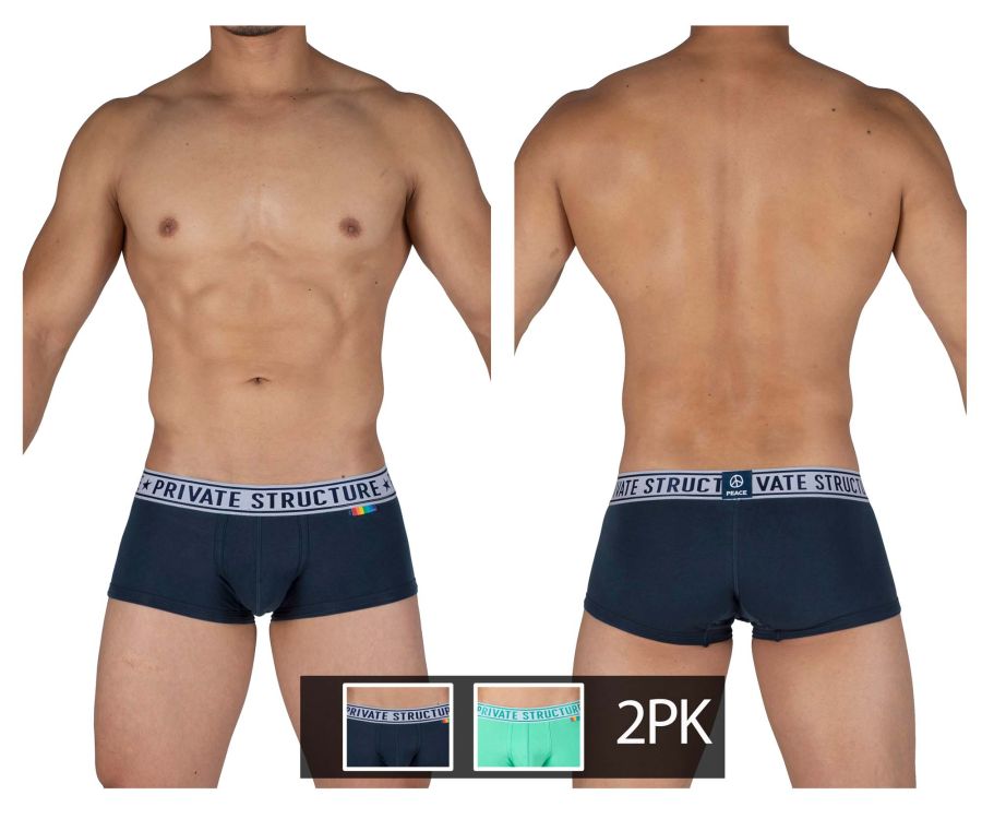 Private Structure EPUT4386 2PK Mid Waist Trunks
